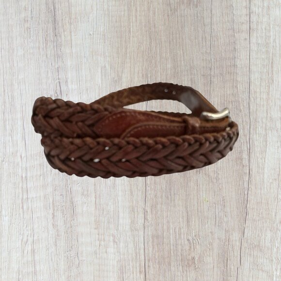 Coach Vintage British Tan Braided Leather Belt 3865 - Picture 6 of 6